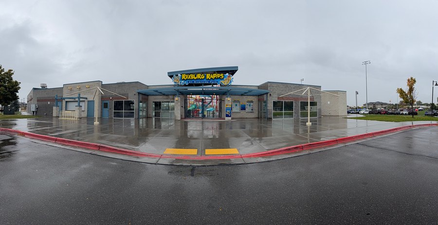 Rexburg Rapids on an overcast October day, before the lights went up
